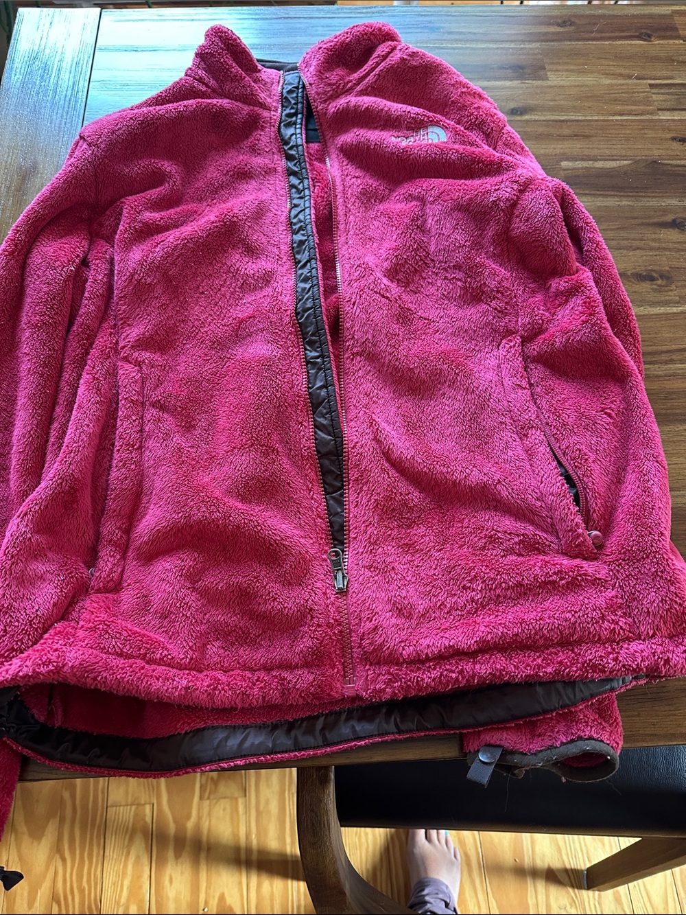 The North Face women’s ' Plush Ski Jacket - Hot Pink with Black Trim